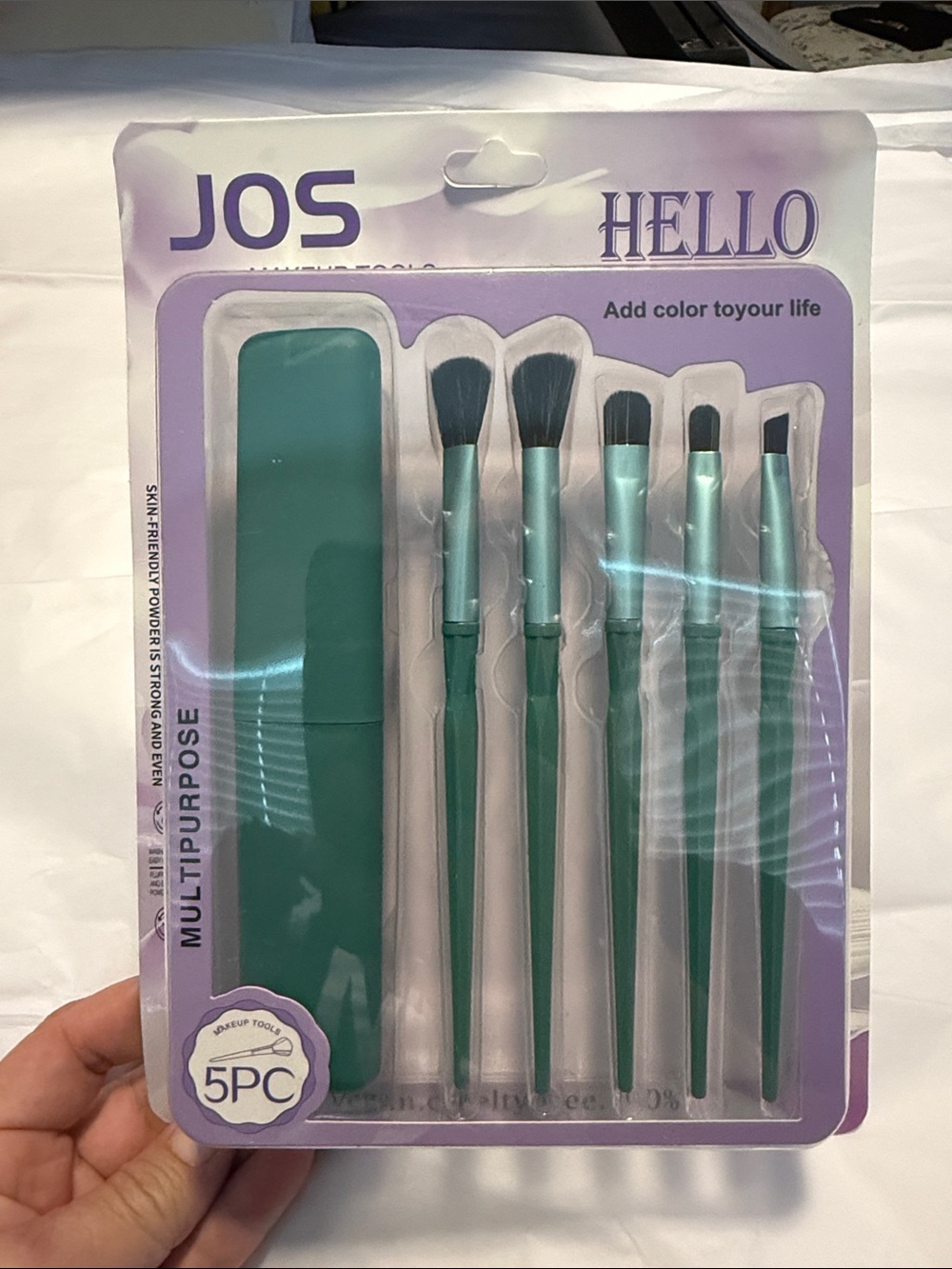 Hello Teal Makeup Brush Set - 5pc